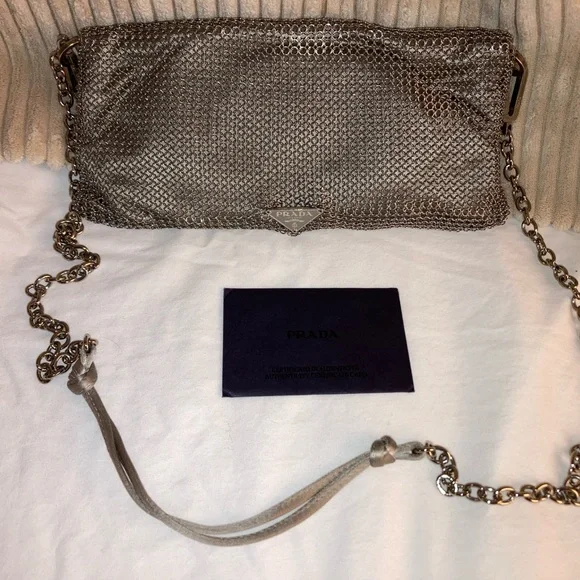 Prada silver mesh evening bag - Picture 12 of 12